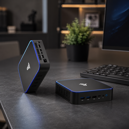 SRESNAIL Windows 11pro Mini PC 16GB RAM & 512GB M.2 SSD Tiny Desktop Computer Alder Lake N95 CPU 4 Cores 4 Threads Mini PC Support 2.4G & 5.0G WiFi Gigabit Ethernet Black
