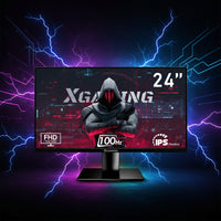 XGaming 24 Inch Monitor FHD 100Hz 1080P IPS 16:9 Frameless Computer Monitor 99% sRGB Low Blue Light Eye Care FreeSync PC Screen Built-in Speakers HDMI VGA Display VESA Tilt Adjustable Black