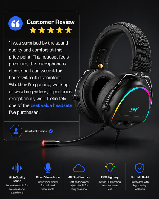USB Headset Gaming Headset RGB Luminous Gaming Wired Headset With Microphone