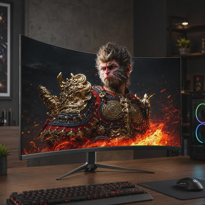 27 Inch Curved Monitor 2K 165Hz 1500R QHD 2560*1440p Gaming Computer Monitor 16:9 HDMI Display 1ms(MPRT) FreeSync 99% sRGB Eye Care HDR PC Screen Built-in Speakers VESA Tilt Adjustable Black